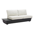 Pemberly Row Contemporary Aluminum Outdoor LHF Loveseat Beige