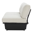 Pemberly Row Contemporary Aluminum Outdoor RHF Loveseat Beige