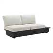Pemberly Row Contemporary Aluminum Outdoor RHF Loveseat Beige