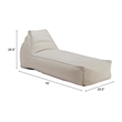 Pemberly Row Contemporary Assembled Fabric Outdoor Lounge Chair Beige