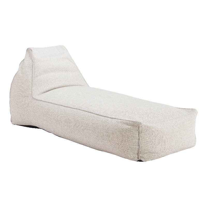 Pemberly Row Contemporary Assembled Fabric Outdoor Lounge Chair Beige