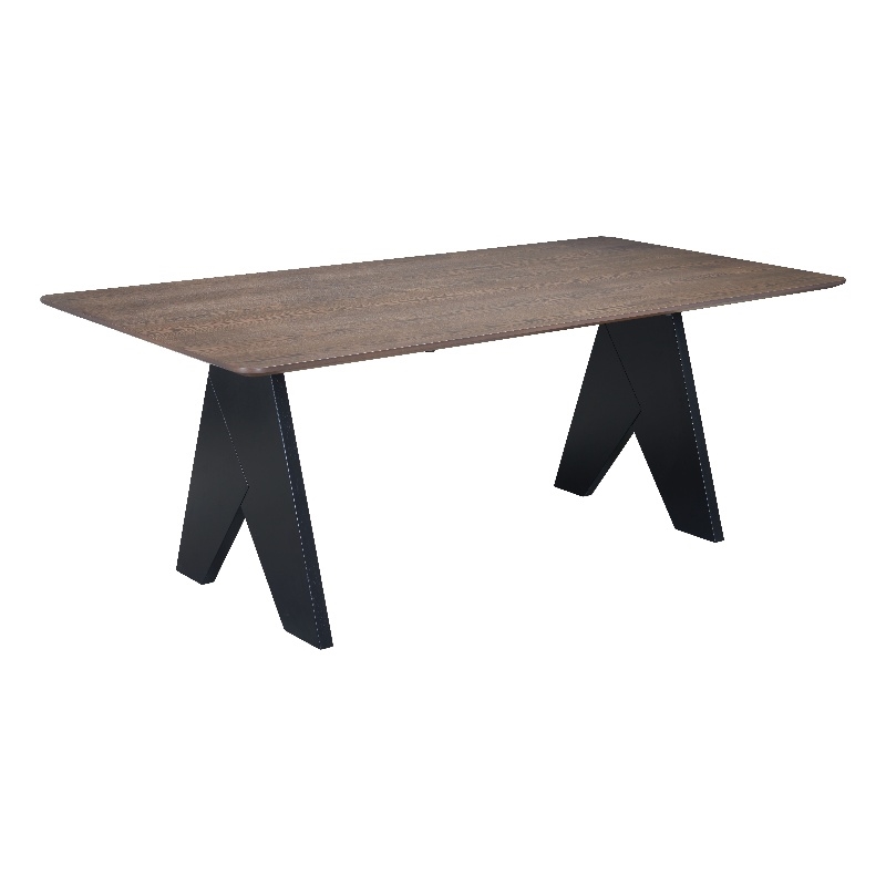 Pemberly Row Contemporary Wood Rectangular Dining Table Espresso