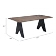 Pemberly Row Contemporary Wood Rectangular Dining Table Espresso