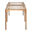 Pemberly Row Contemporary Wood Extendable Dining Table Natural
