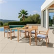 Pemberly Row Contemporary Wood Extendable Dining Table Natural