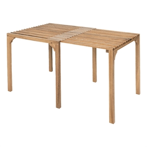Pemberly Row Contemporary Wood Extendable Dining Table Natural