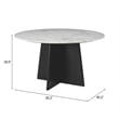 Pemberly Row Contemporary Engineered Wood Dining Table White & Black