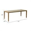 Pemberly Row Modern / Contemporary Wood Dining Table Gray Finish