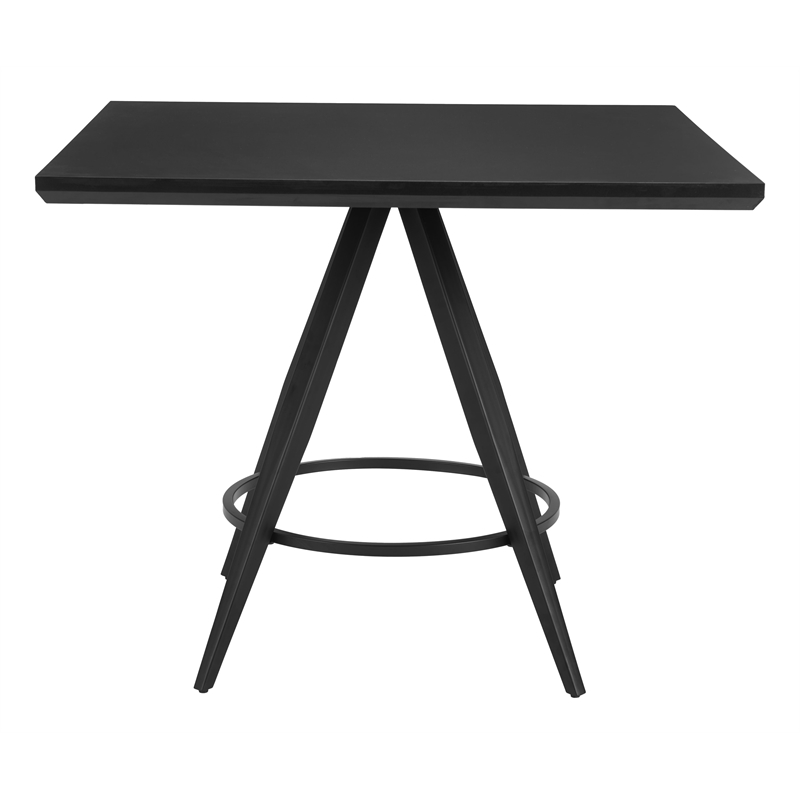 Pemberly Row Modern / Contemporary Metal Dining Table Black Finish