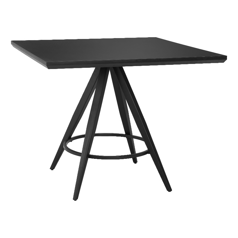 Pemberly Row Modern / Contemporary Metal Dining Table Black Finish