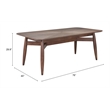 Pemberly Row Contemporary Wood Rectangular Dining Table Espresso