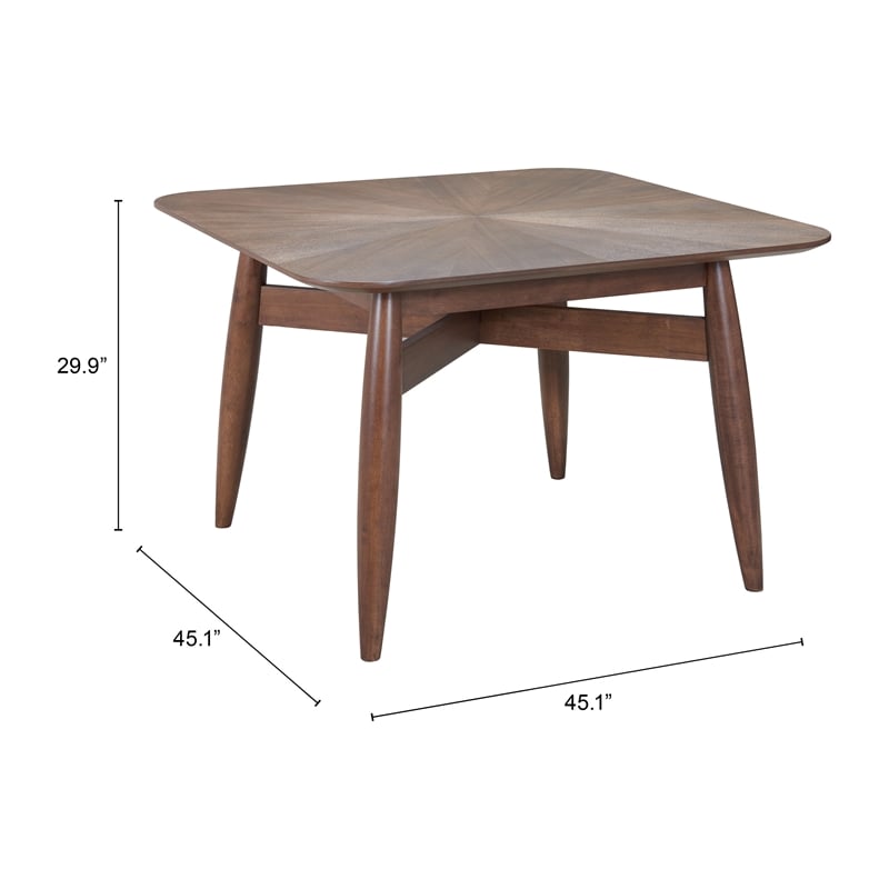 Pemberly Row Modern / Contemporary Wood Square Dining Table Espresso
