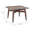 Pemberly Row Modern / Contemporary Wood Square Dining Table Espresso