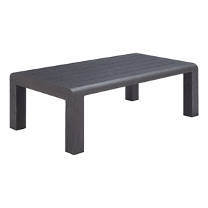 Pemberly Row Contemporary Assembled Aluminum Coffee Table Black