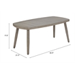 Pemberly Row Modern / Contemporary Aluminum Coffee Table Brown