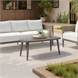 Pemberly Row Modern / Contemporary Aluminum Coffee Table Brown