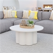 Pemberly Row Contemporary Assembled Aluminum Coffee Table White