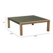 Pemberly Row Modern / Contemporary Wood Coffee Table Gray Finish