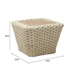 Pemberly Row Contemporary Aluminum Coffee Table White & Natural