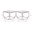 Pemberly Row Contemporary Engineered Wood Coffee Table Set (2-Piece) Bronze