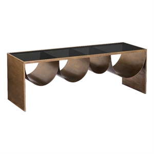 Pemberly Row Modern / Contemporary Metal Coffee Table Brass & Black