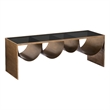Pemberly Row Modern / Contemporary Metal Coffee Table Brass & Black
