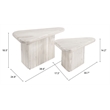 Pemberly Row Contemporary Coffee Table Set (2-Piece) Natural