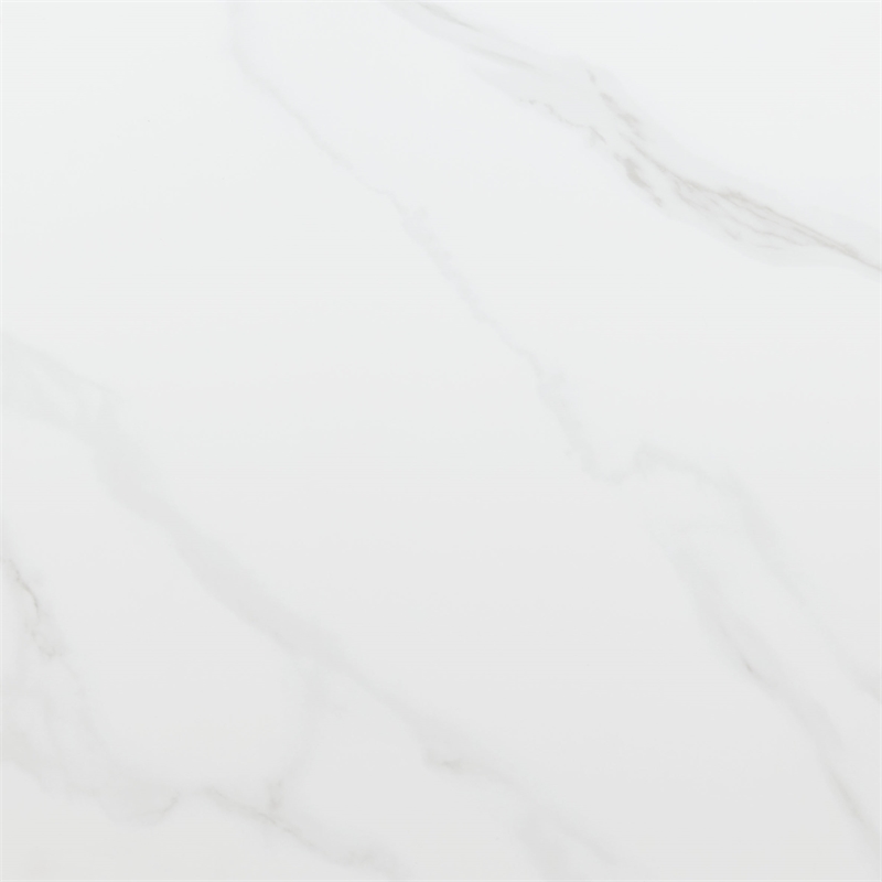 Pemberly Row Faux Marble Sintered Stone and Steel Coffee Table Multi-Color