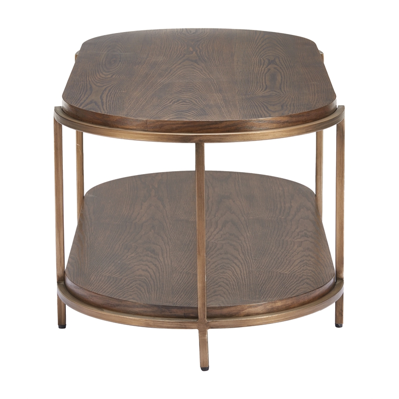 Pemberly Row Contemporary Engineered Wood Coffee Table Brown