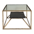 Pemberly Row Modern / Contemporary Metal Coffee Table Brass Finish