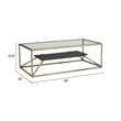 Pemberly Row Modern / Contemporary Metal Coffee Table Brass Finish
