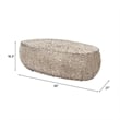 Pemberly Row Contemporary Assembled Aluminum Coffee Table Silver