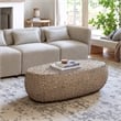 Pemberly Row Contemporary Assembled Aluminum Coffee Table Silver