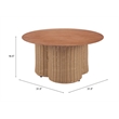 Pemberly Row Modern / Contemporary Fabric Coffee Table Natural