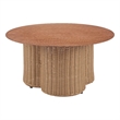 Pemberly Row Modern / Contemporary Fabric Coffee Table Natural
