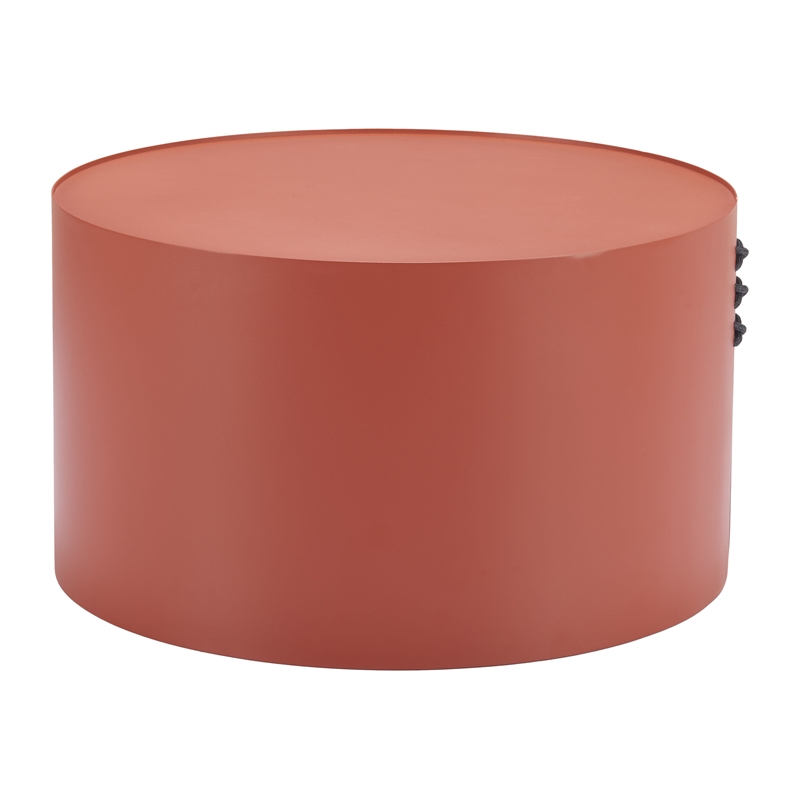 Pemberly Row Contemporary Assembled Aluminum Coffee Table Brown