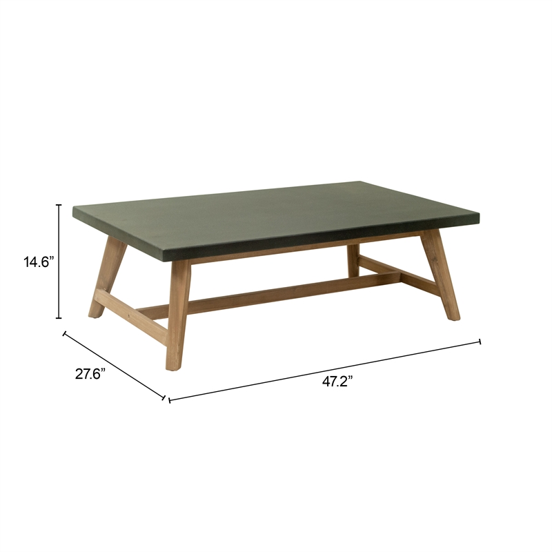 Pemberly Row Modern / Contemporary Wood Coffee Table Gray Finish