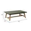 Pemberly Row Modern / Contemporary Wood Coffee Table Gray Finish