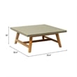 Pemberly Row Modern / Contemporary Wood Coffee Table Gray Finish
