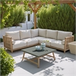 Pemberly Row Modern / Contemporary Wood Coffee Table Gray Finish