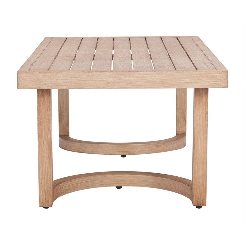 Pemberly Row Modern / Contemporary Aluminum Coffee Table Brown