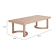 Pemberly Row Modern / Contemporary Aluminum Coffee Table Brown