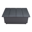 Pemberly Row Contemporary Assembled Aluminum Coffee Table Black