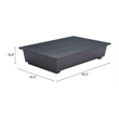Pemberly Row Contemporary Assembled Aluminum Coffee Table Black