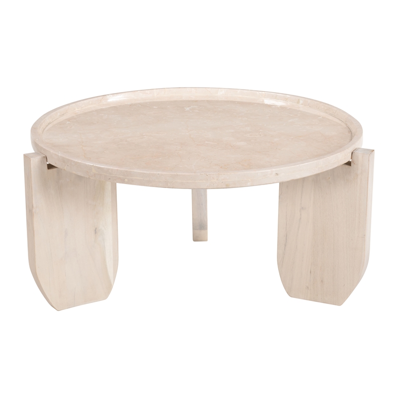 Pemberly Row Contemporary Engineered Wood Coffee Table Natural