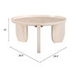 Pemberly Row Contemporary Engineered Wood Coffee Table Natural