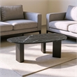 Pemberly Row Contemporary Engineered Wood Coffee Table Black