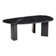 Pemberly Row Contemporary Engineered Wood Coffee Table Black