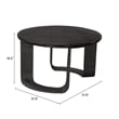 Pemberly Row Modern / Contemporary Aluminum Coffee Table Black