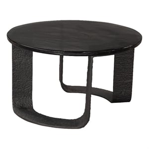 Pemberly Row Modern / Contemporary Aluminum Coffee Table Black
